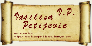 Vasilisa Petijević vizit kartica